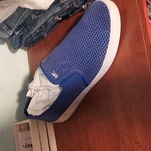 Michael Kors Blue Slip On Shoes